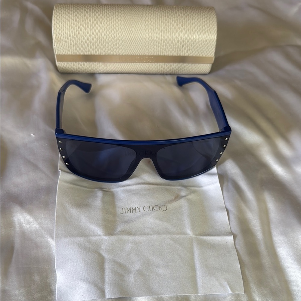 Jimmy Choo Blue Aviator Sunglasses